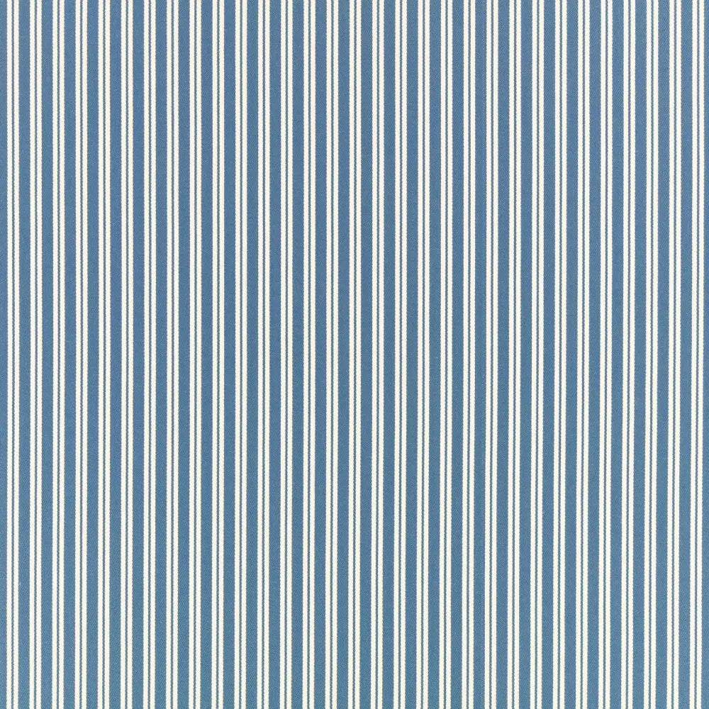DOUBLE RIDEAUX TISSUS A RAYURE|OBIE BUXTON BLUE|BELLEVUE DECORATION - Bellevue Decoration