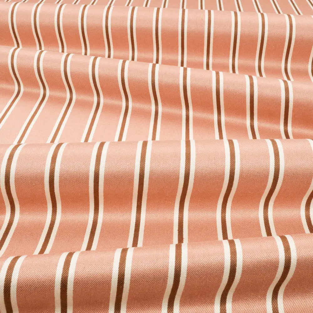 DOUBLE RIDEAUX TISSUS A RAYURE|TIVA TUSCAN PINK|BELLEVUE DECORATION - Bellevue Decoration