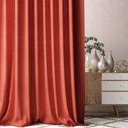 DOUBLE RIDEAUX FARO CAYENNE|Tissus unis|BELLEVUE DECORATION - Bellevue Decoration