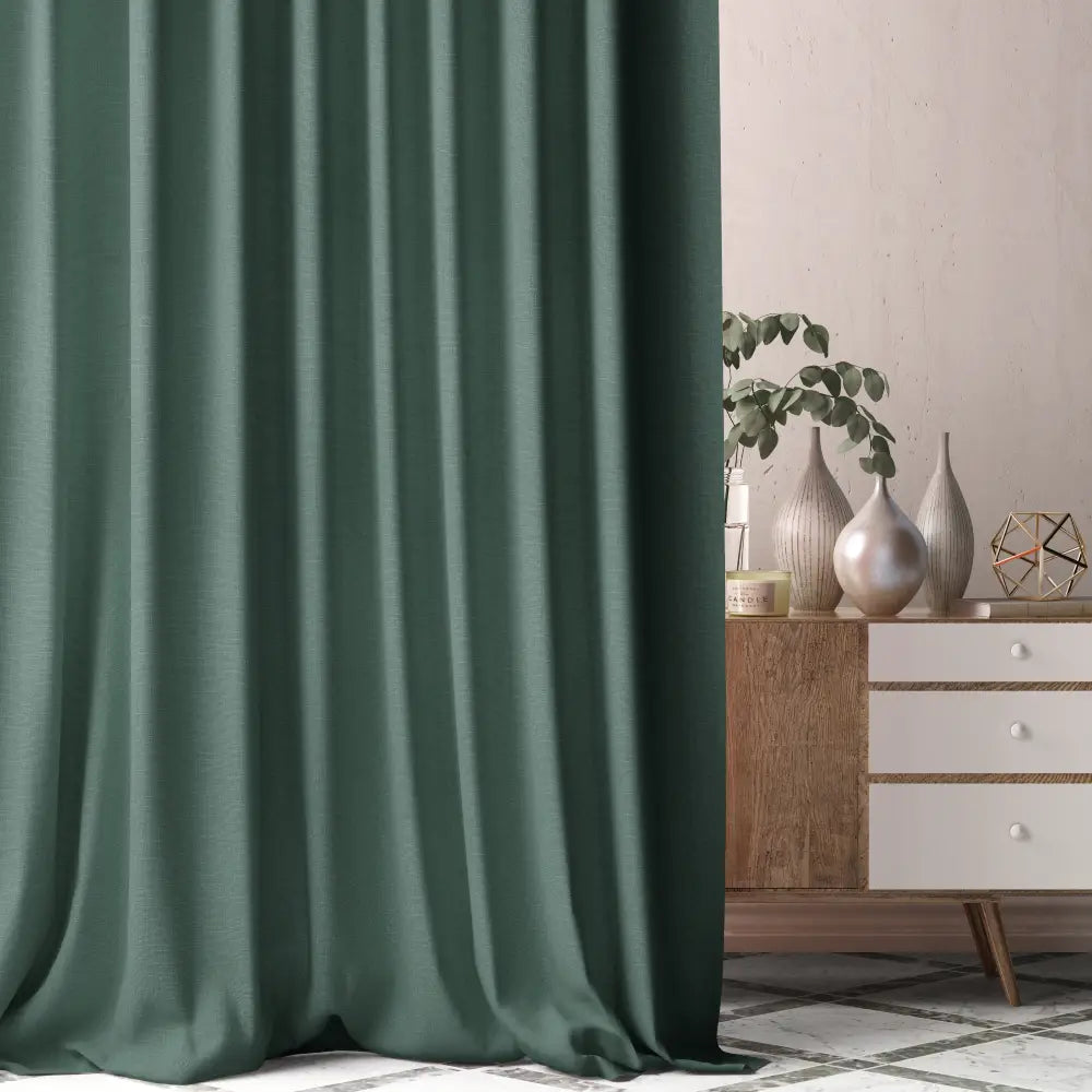 DOUBLE RIDEAUX FARO AQUATIC|Tissu unis|BELLEVUE DECORATION - Bellevue Decoration