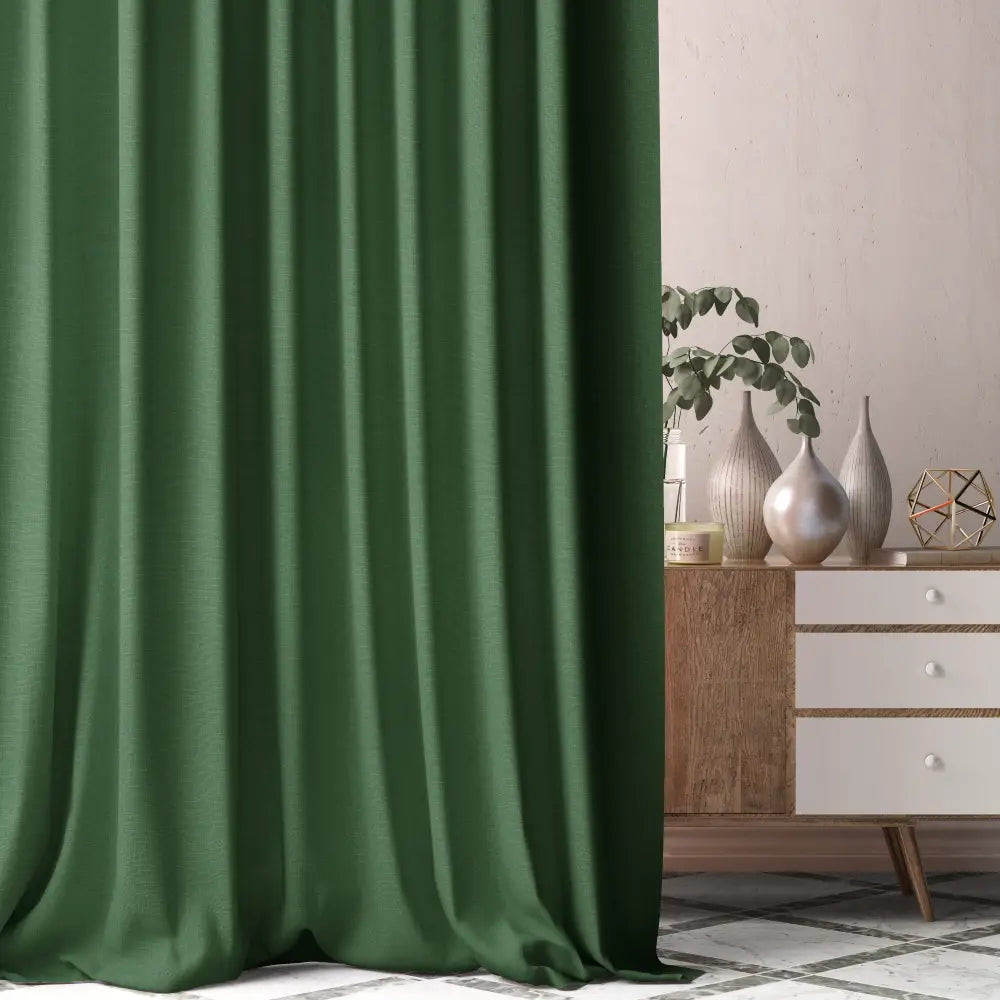 DOUBLE RIDEAUX FARO JASPER |Tissus unis|BELLEVUE DECORATION - Bellevue Decoration