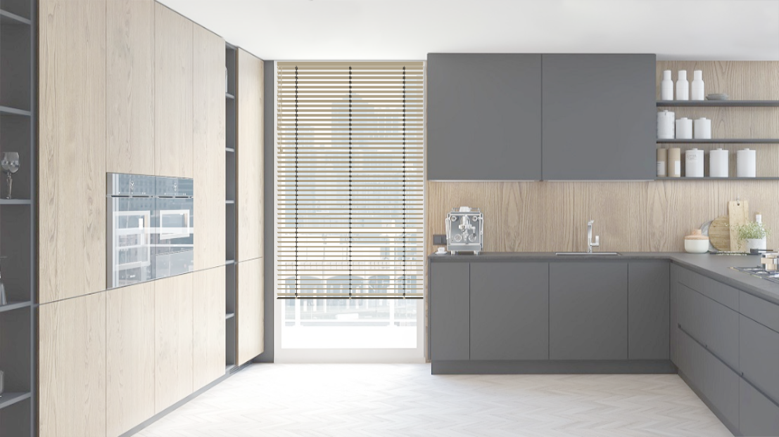 Aliuminium Blind | Feather Beige 25mm - Bellevue Decoration