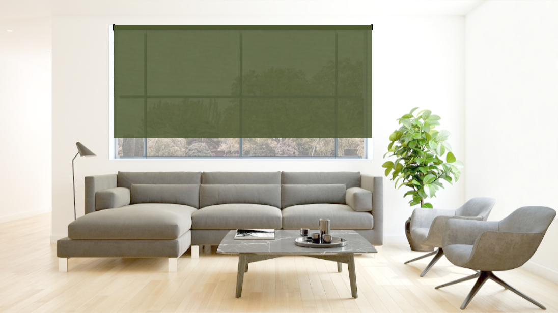 Store Enrouleur Translucide|Grassy Green|Bellevue Décoration - Bellevue Decoration