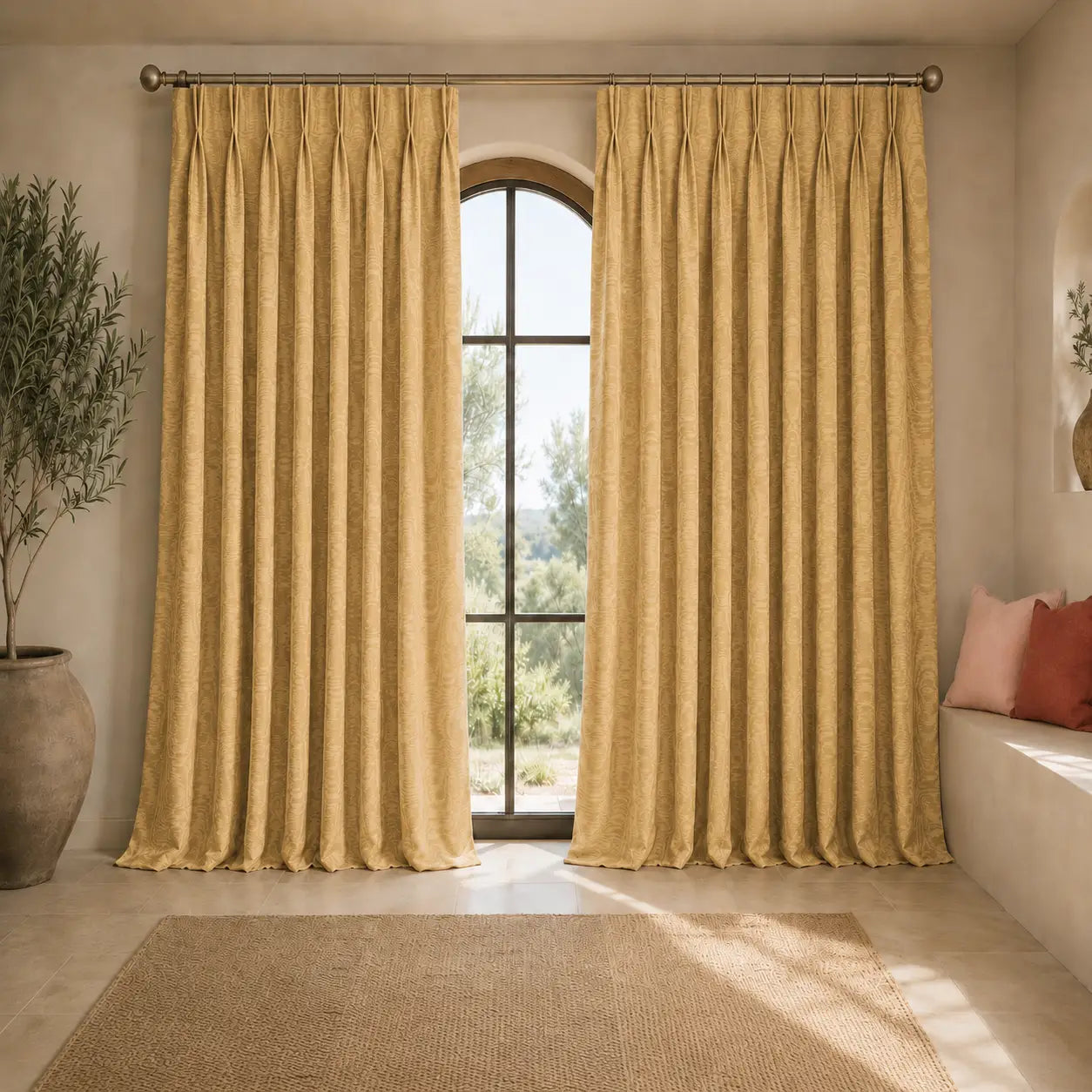Moiré HONEY|Tissu grande largeur 300 cm|Bellevue Décoration