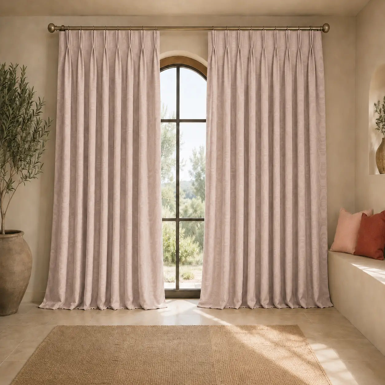 Moiré SAND|Tissu grande largeur 300 cm|Bellevue Décoration