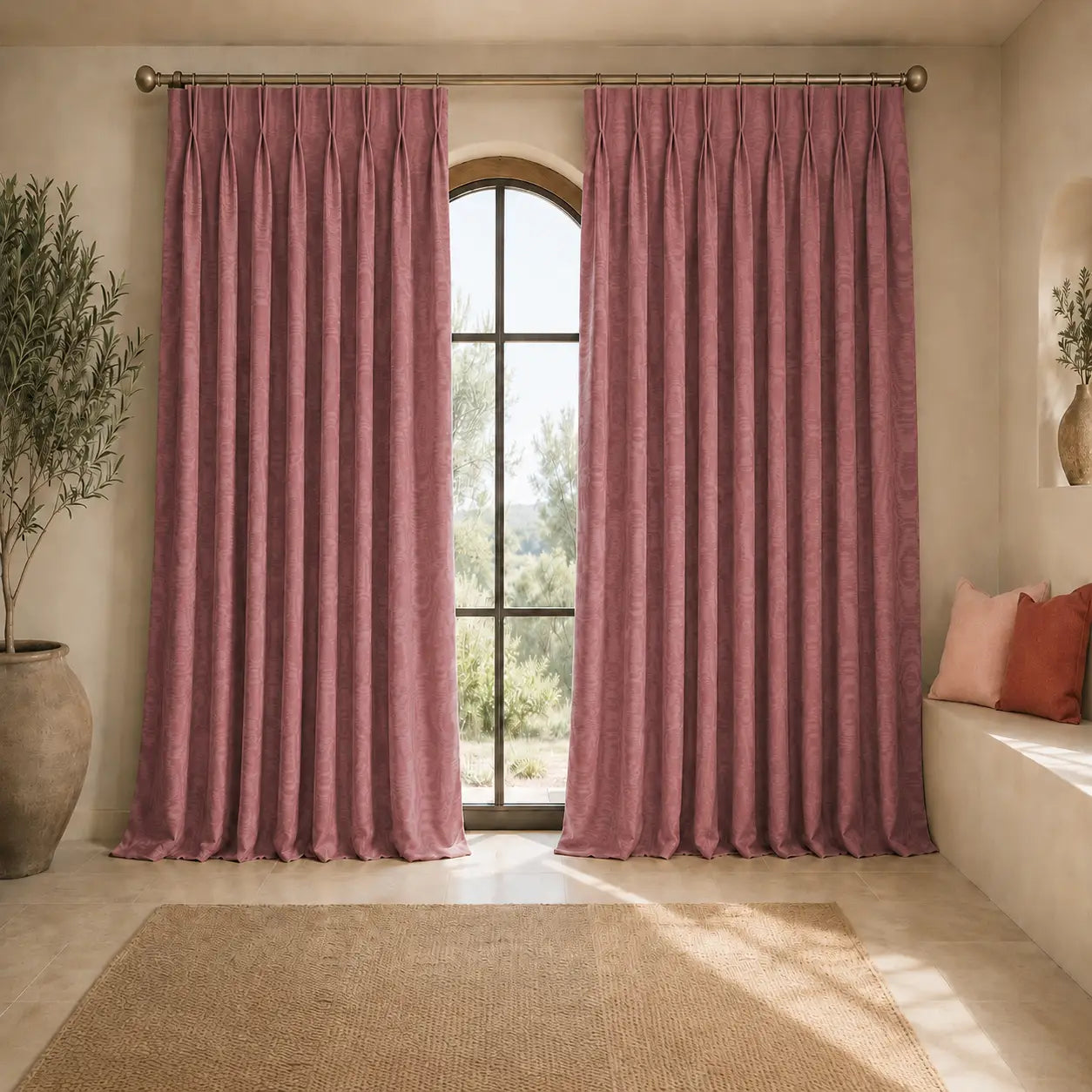 Moiré BLUSH|Tissu grande largeur 300 cm|Bellevue Décoration
