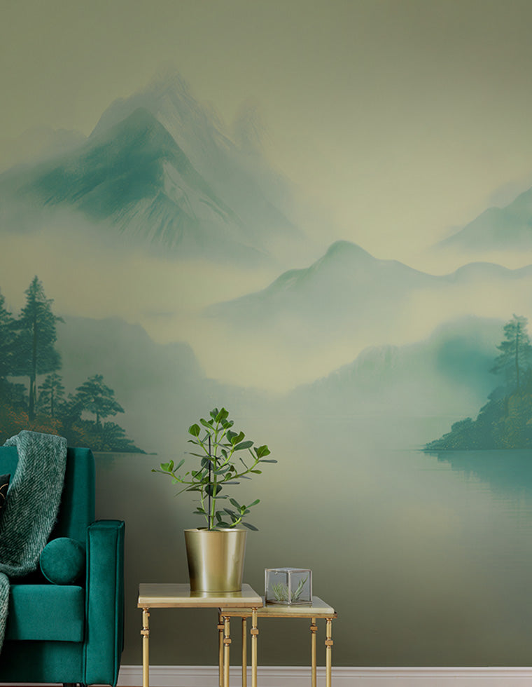 Panoramique Huangshan, coloris Vert — ambiance