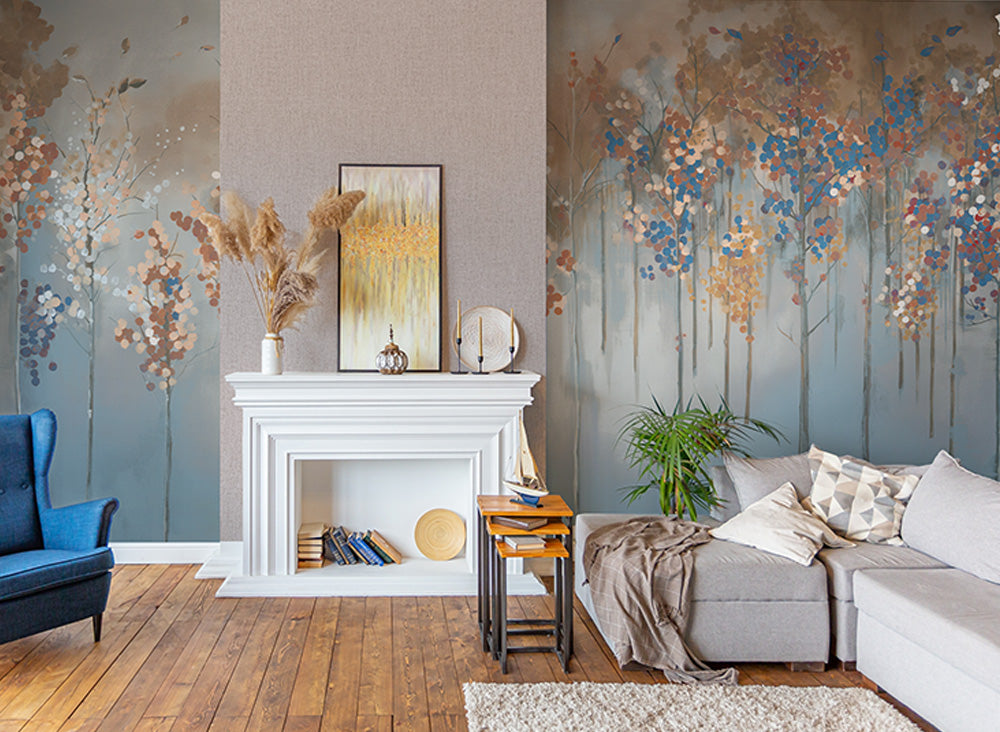 Panoramique Maples, coloris Bleu — ambiance