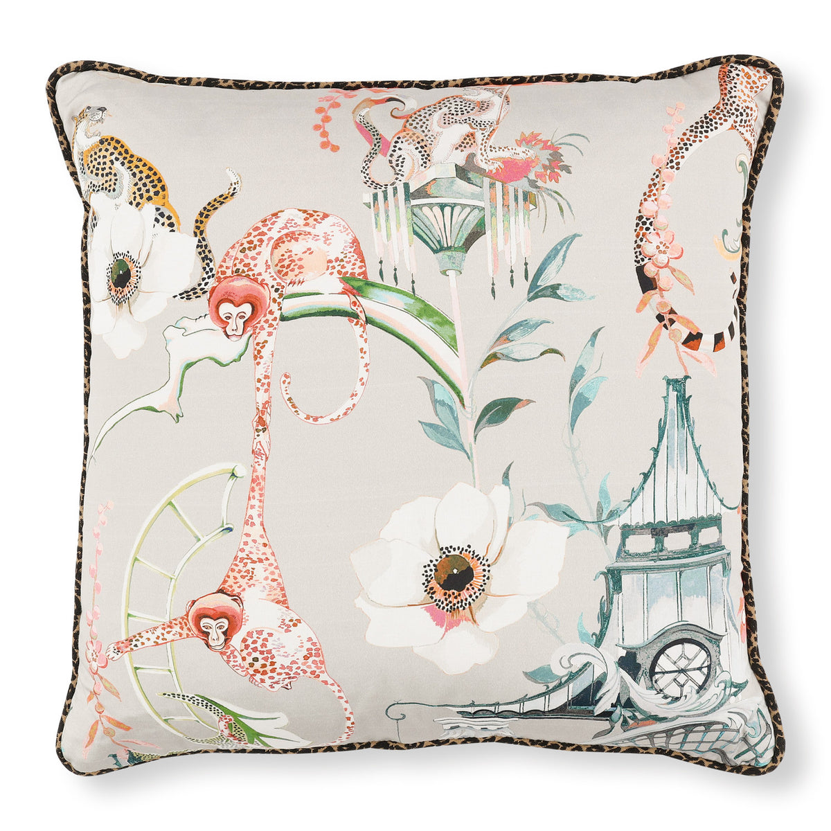 Coussin Euphoria 50 × 50 cm — coloris Coral Island