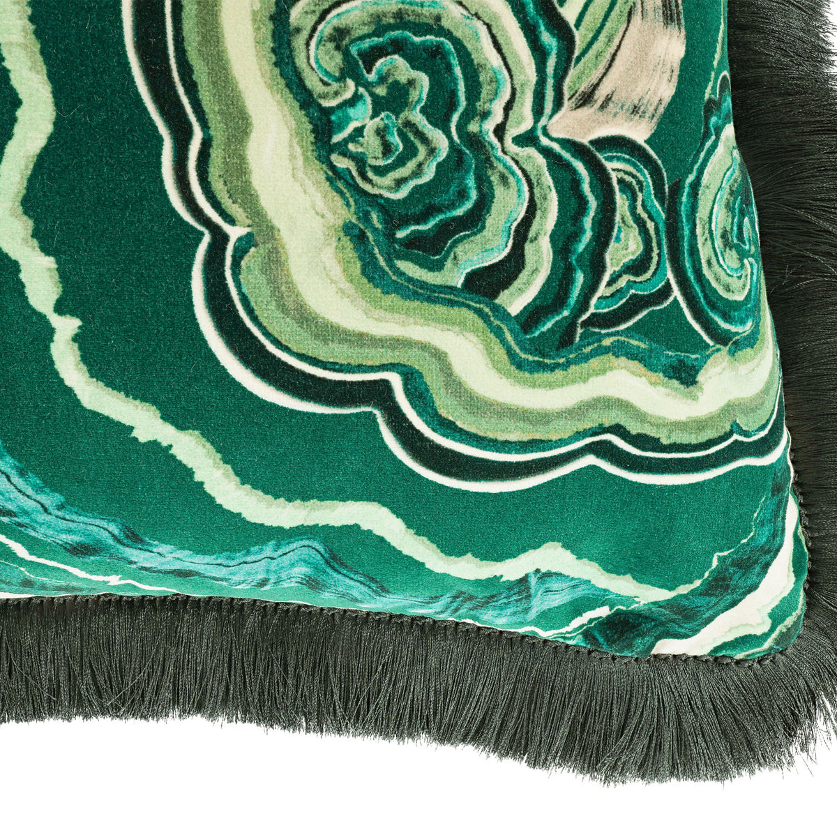 Coussin Fantasia 50 × 50 cm — coloris Malachite