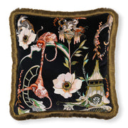 Coussin Euphoria Velvet 50 × 50 cm — coloris Secret Garden