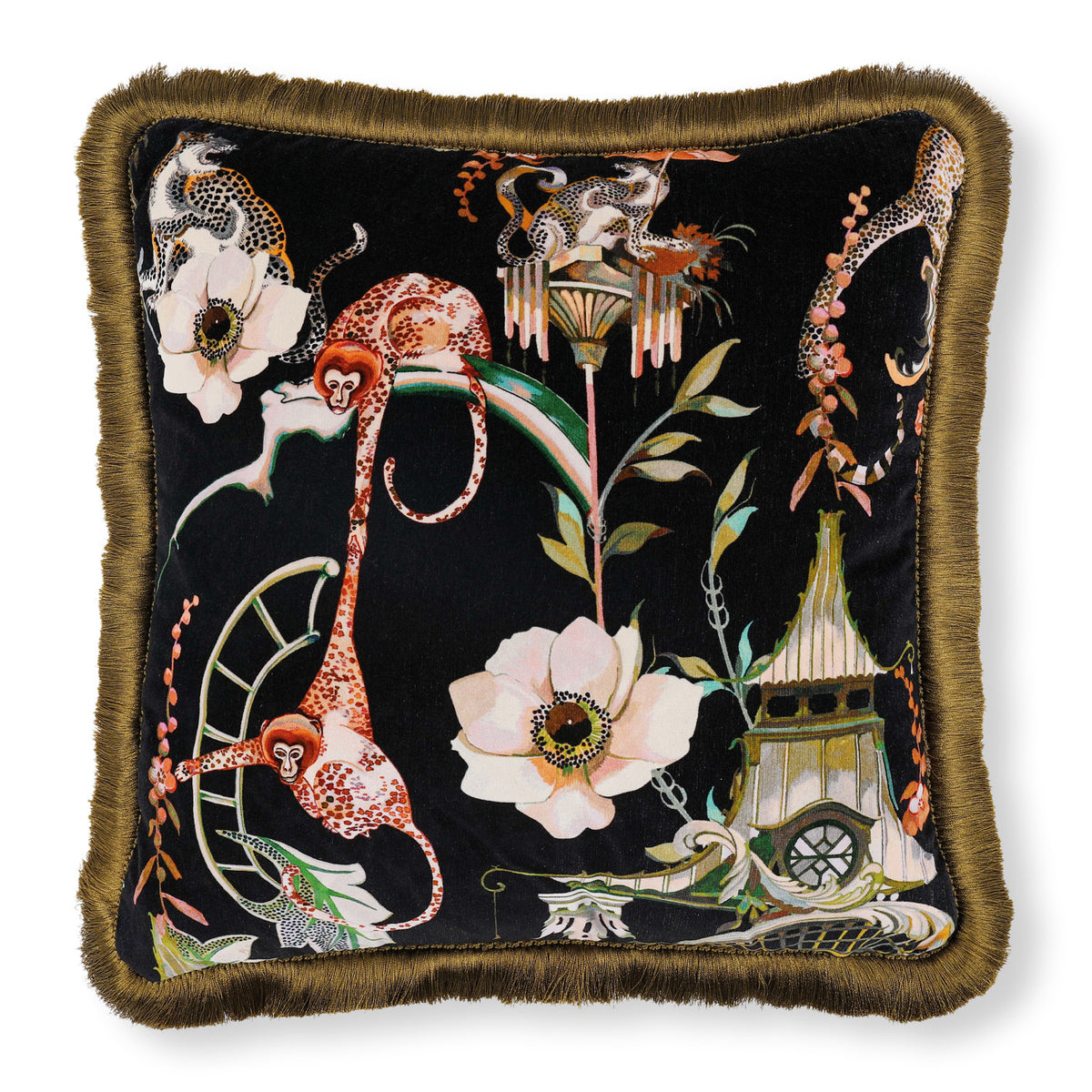 Coussin Euphoria Velvet 50 × 50 cm — coloris Secret Garden
