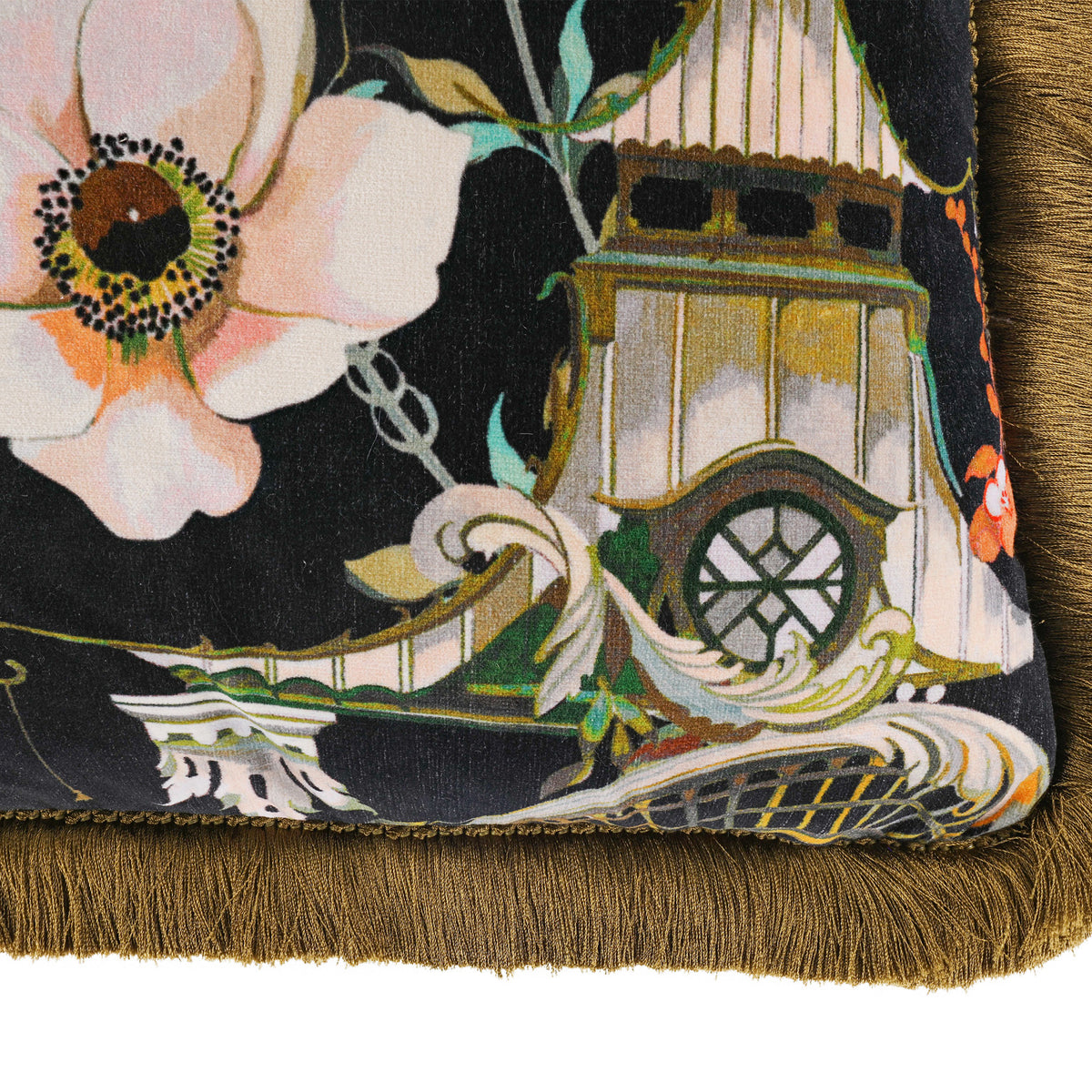 Coussin Euphoria Velvet 50 × 50 cm — coloris Secret Garden