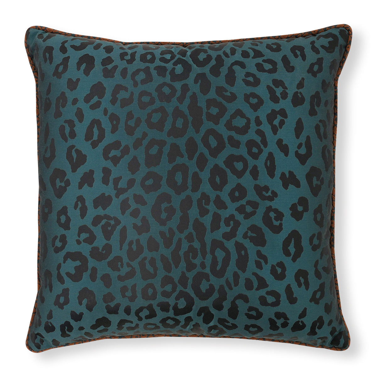 Coussin Saskia 50 × 50 cm — coloris Peacock