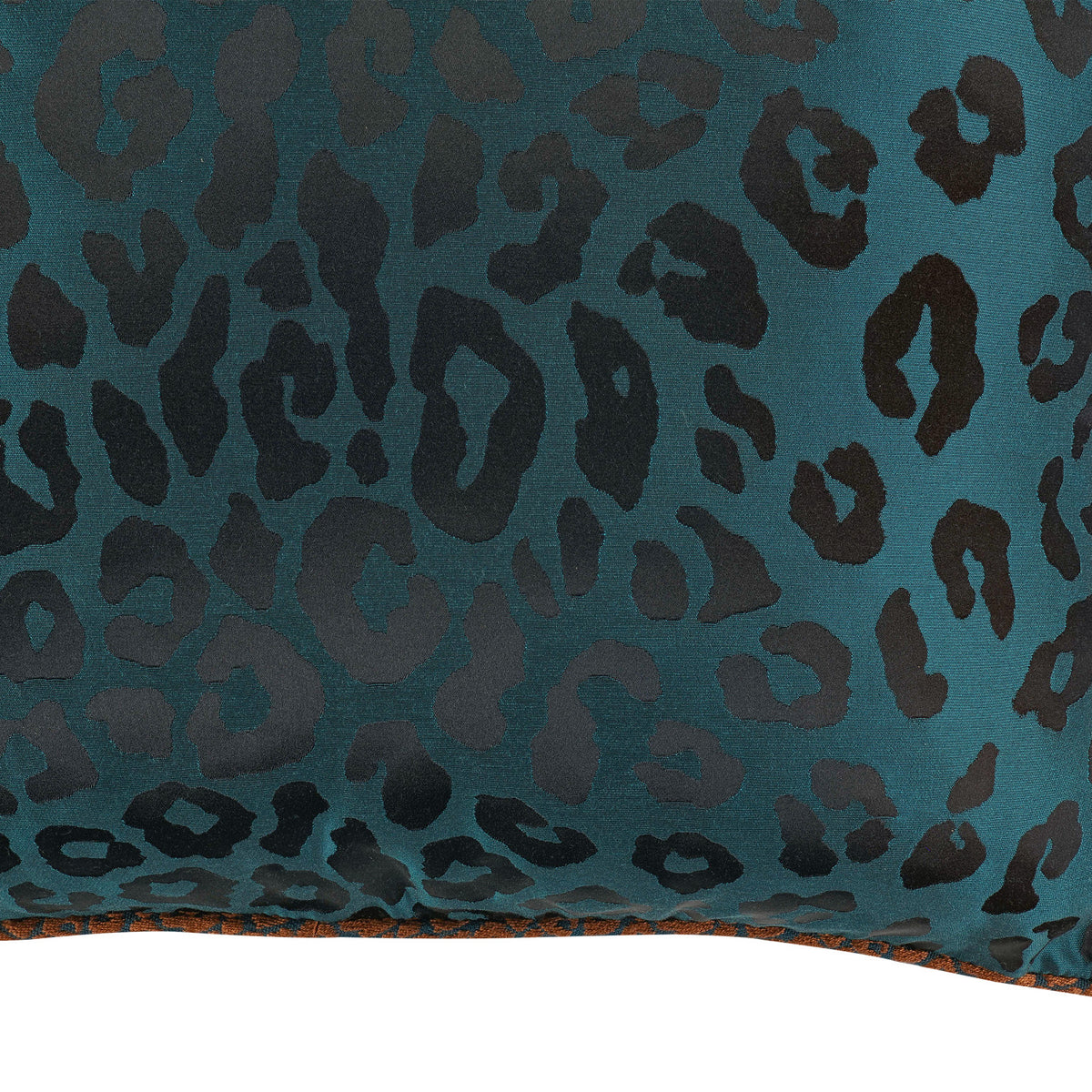 Coussin Saskia 50 × 50 cm — coloris Peacock