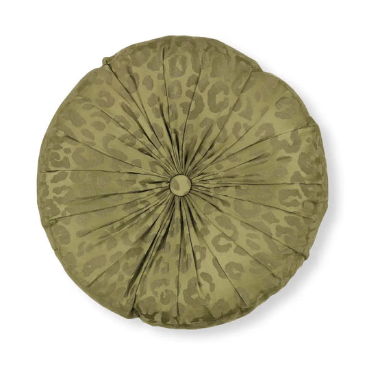 SASKIA  SOMERSET GREEN 40cm x 7cm COUSSIN ROND |ROMO|TEMPERLEY|BELLEVUE DECORATION