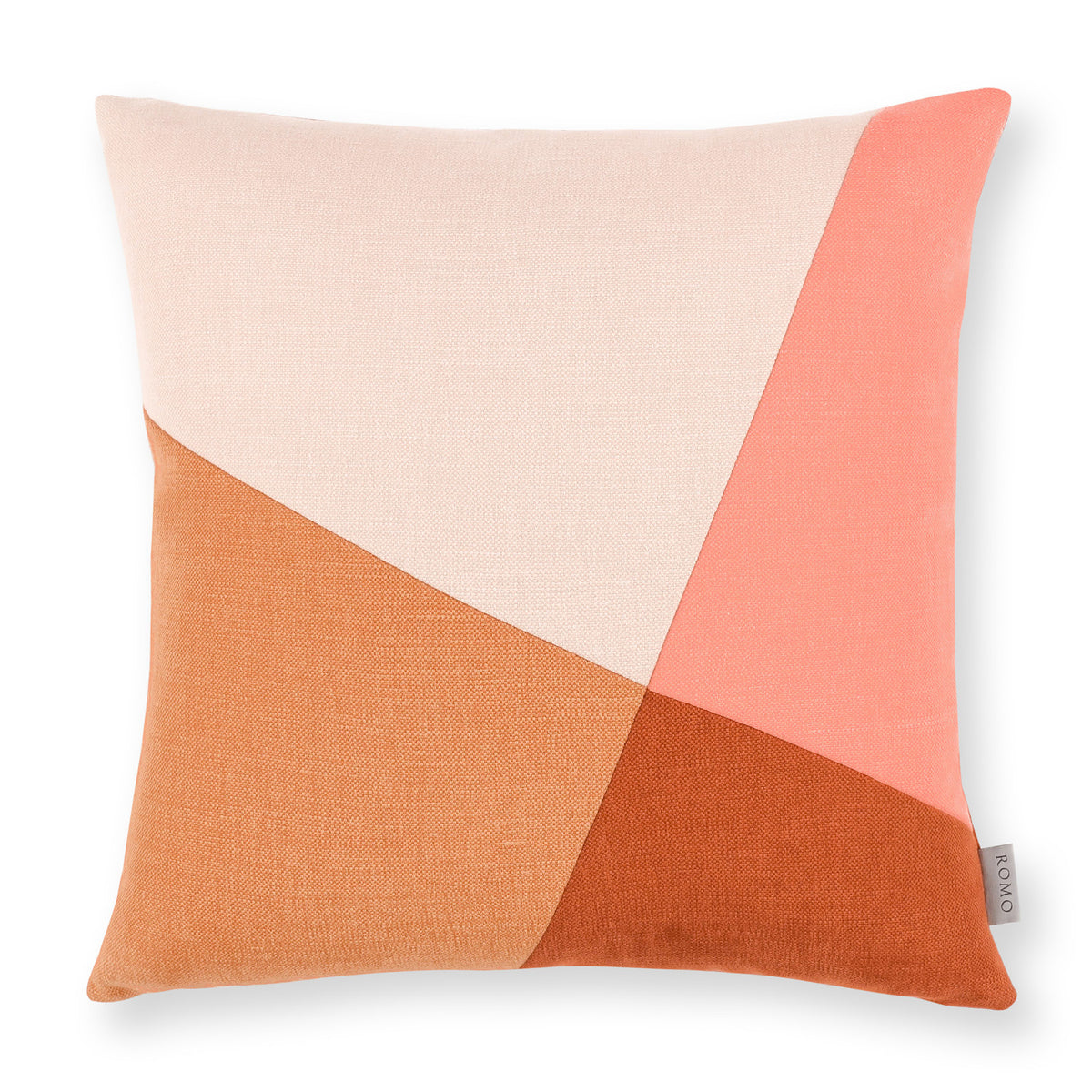 Coussin Linara Patchwork 50 × 50 cm — coloris Russet
