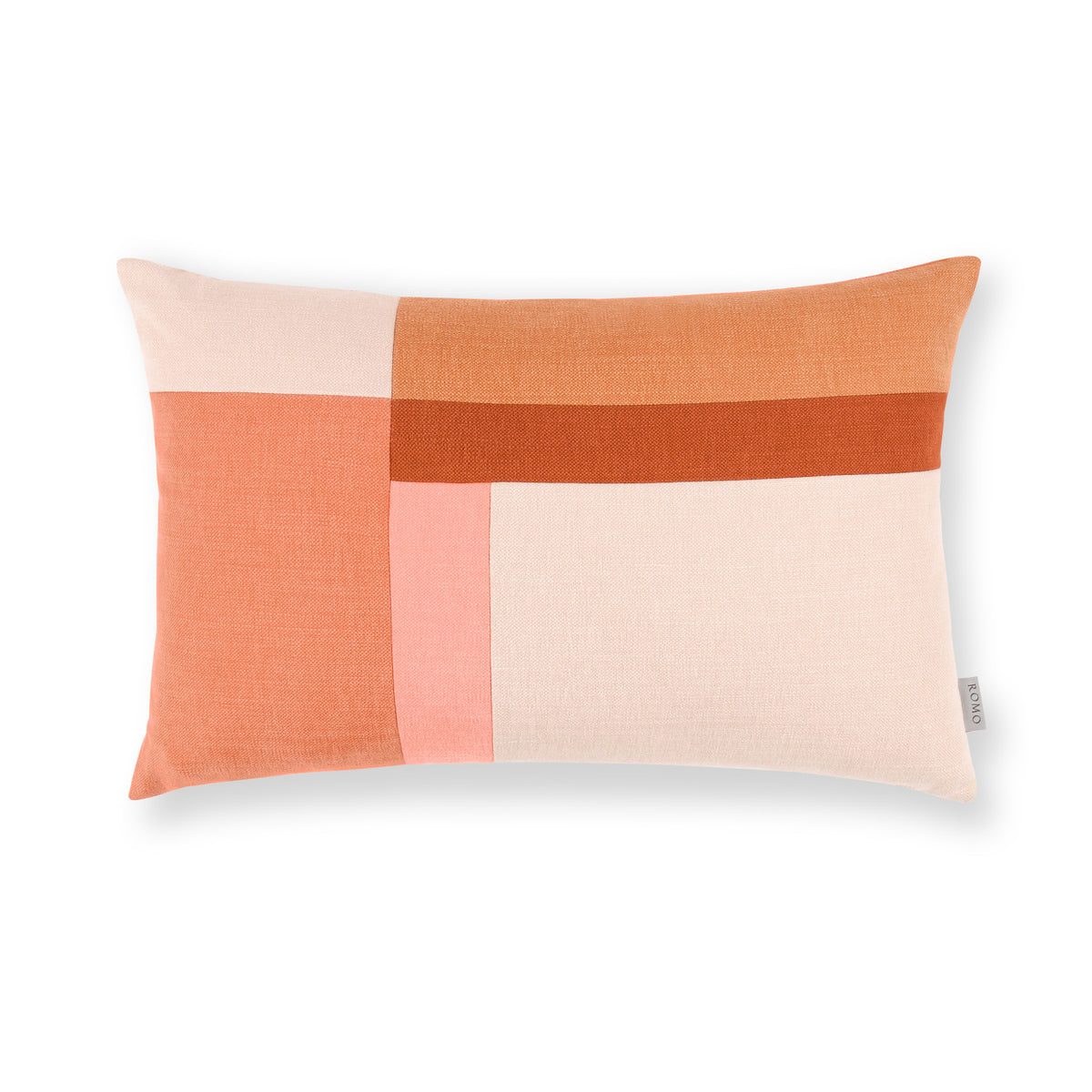 Coussin Linara Patchwork 60 × 40 cm — coloris Russet