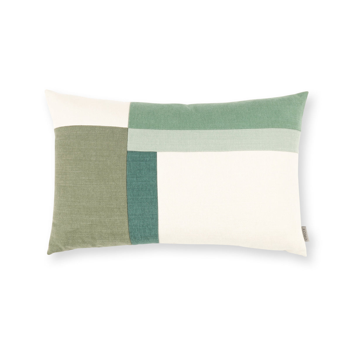Coussin Linara Patchwork 60 × 40 cm — coloris Spinach