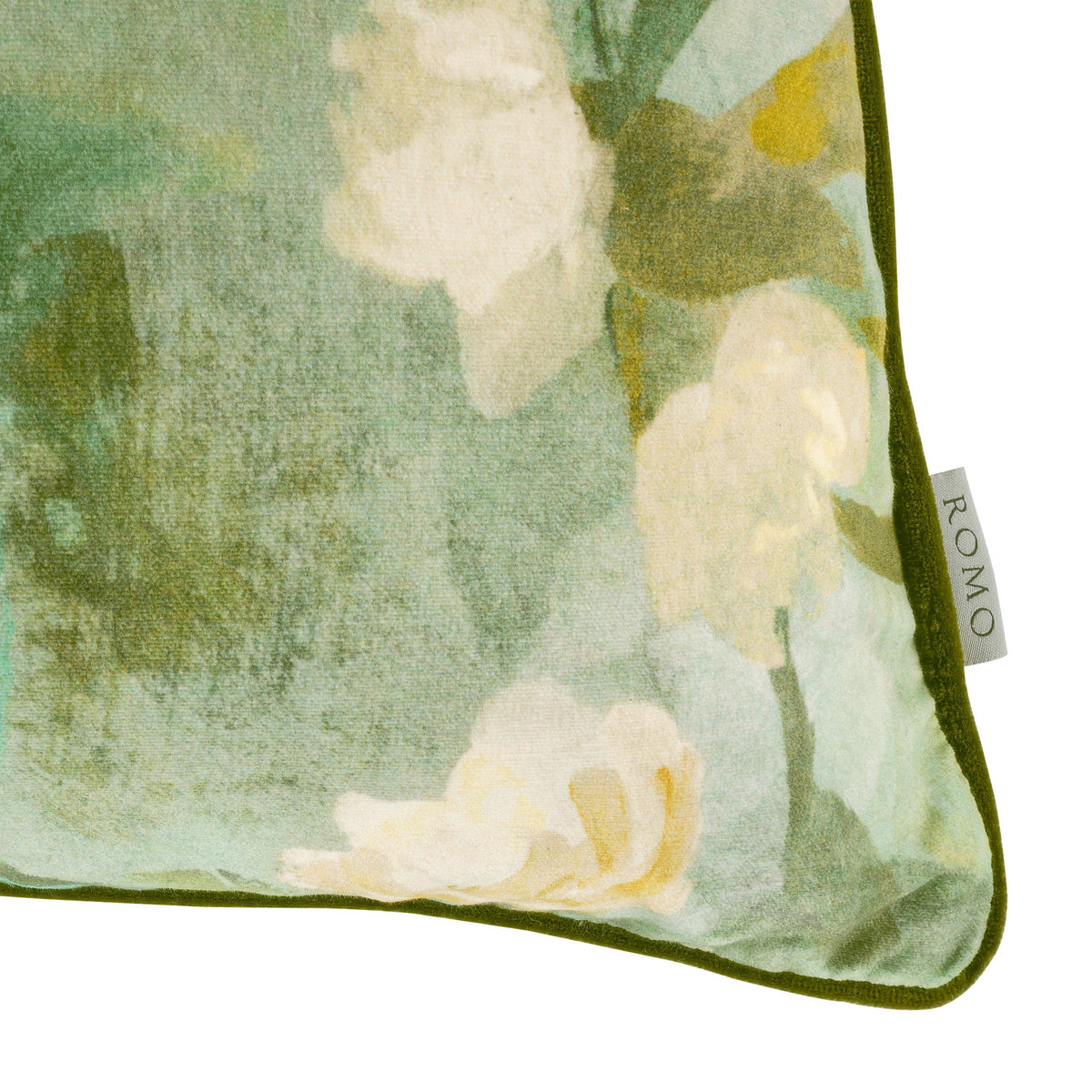 Coussin Ottavia Velvet 55 × 55 cm — coloris Verdigris