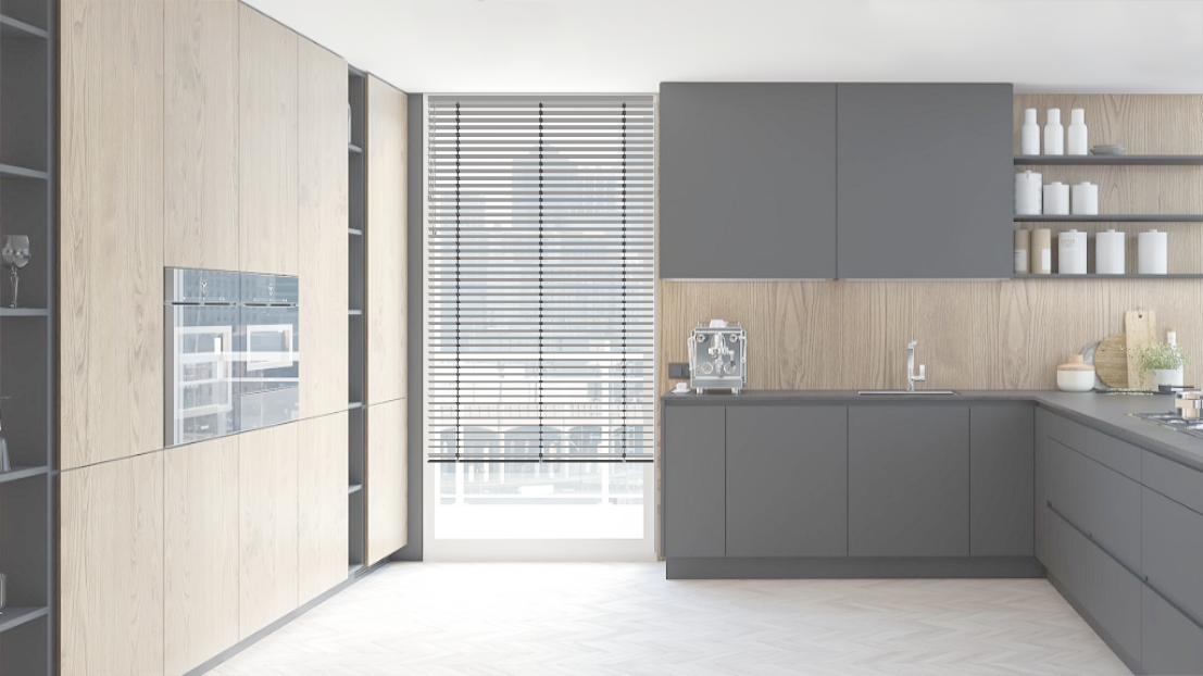 Aliuminium Blind | Reflectioned Grey 25mm - Bellevue Decoration