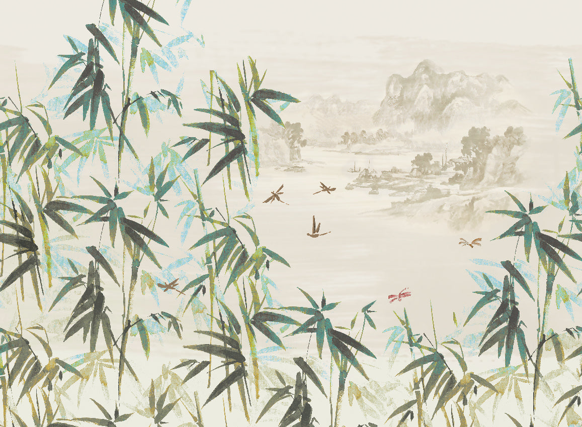 Panoramique Ine, coloris Naturel — décor complet