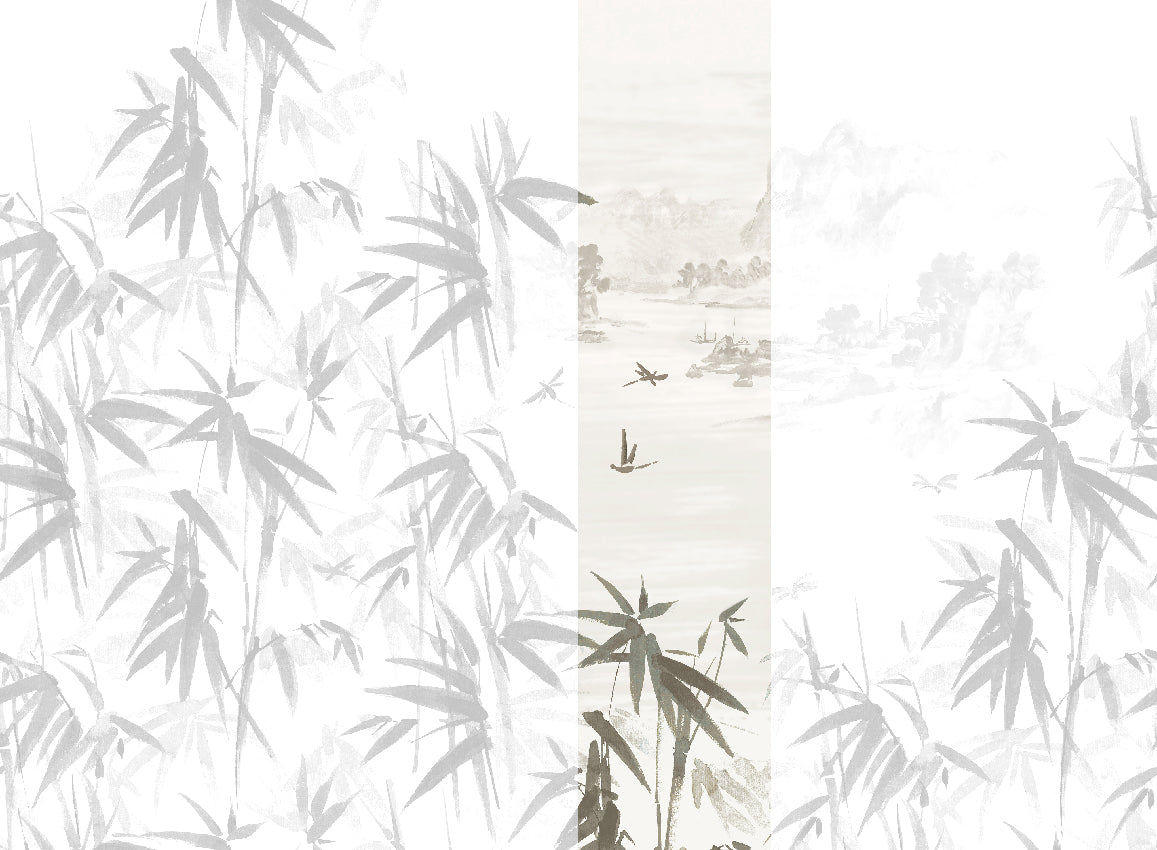 Panoramique Ine, coloris Gris — lé 4
