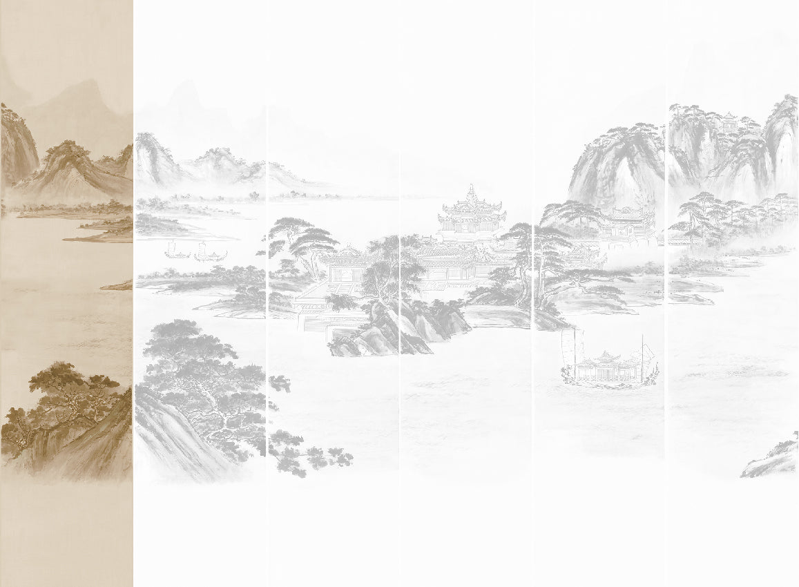 Panoramique Kaisui, coloris Sépia — lé 1