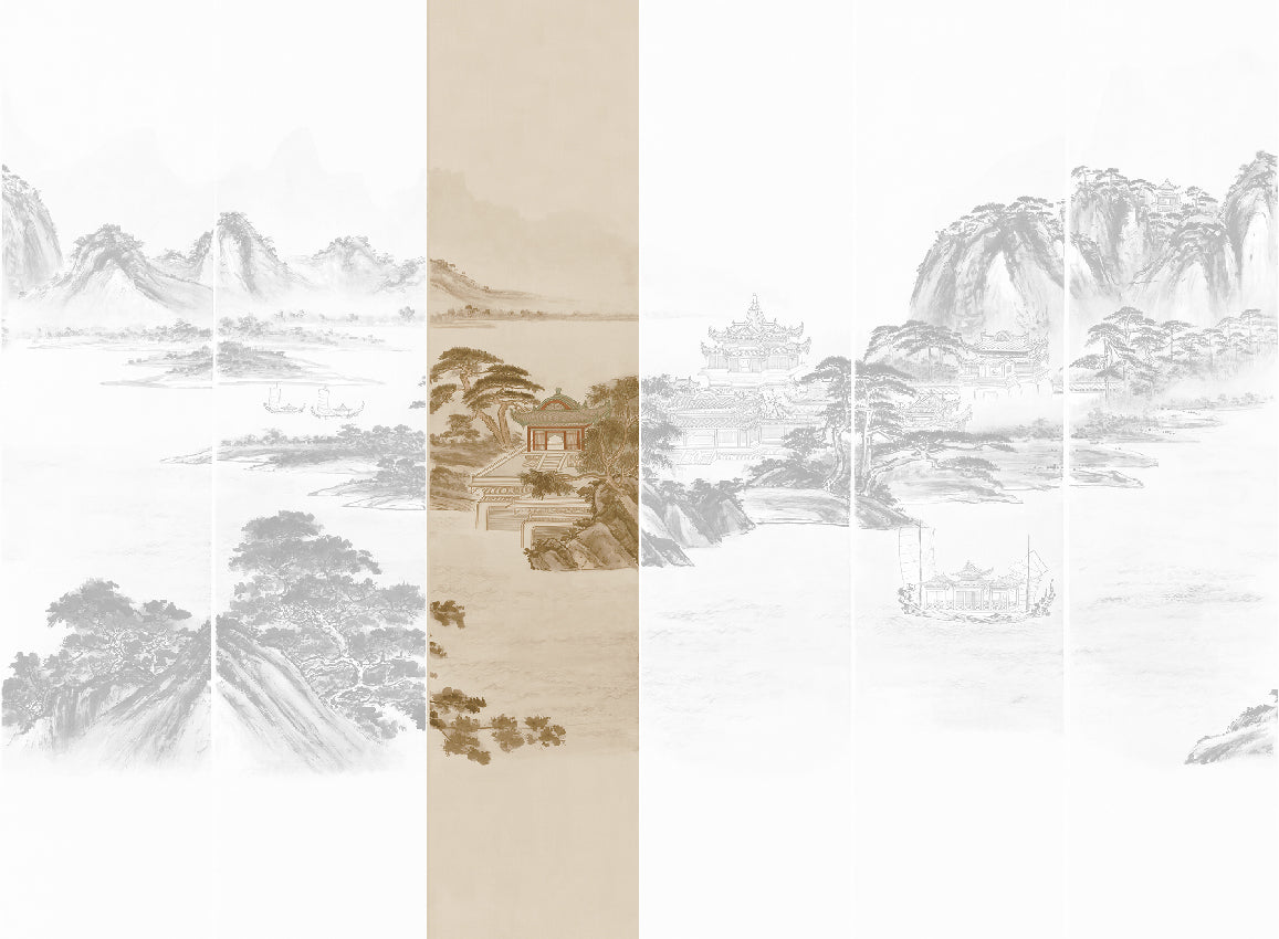 Panoramique Kaisui, coloris Sépia — lé 3