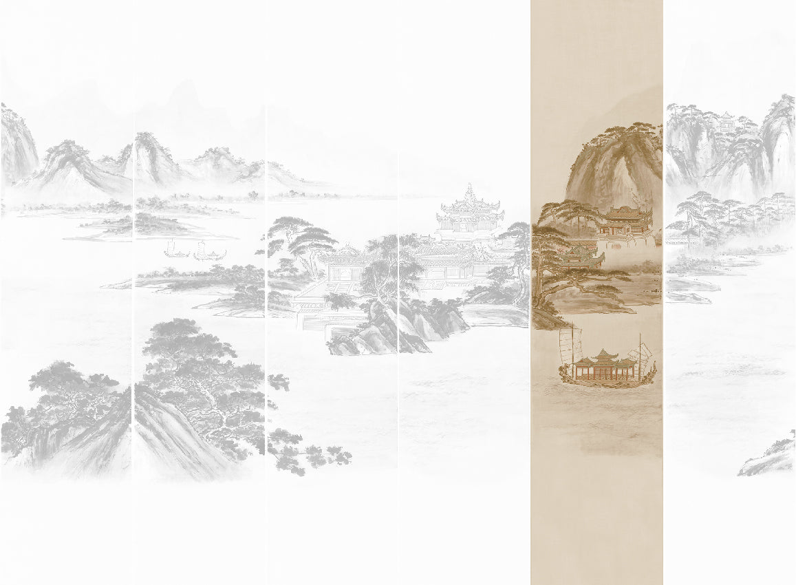 Panoramique Kaisui, coloris Sépia — lé 5