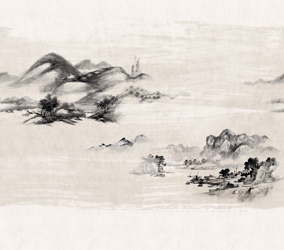 Panoramique Kawa, coloris Encre noire — décor complet