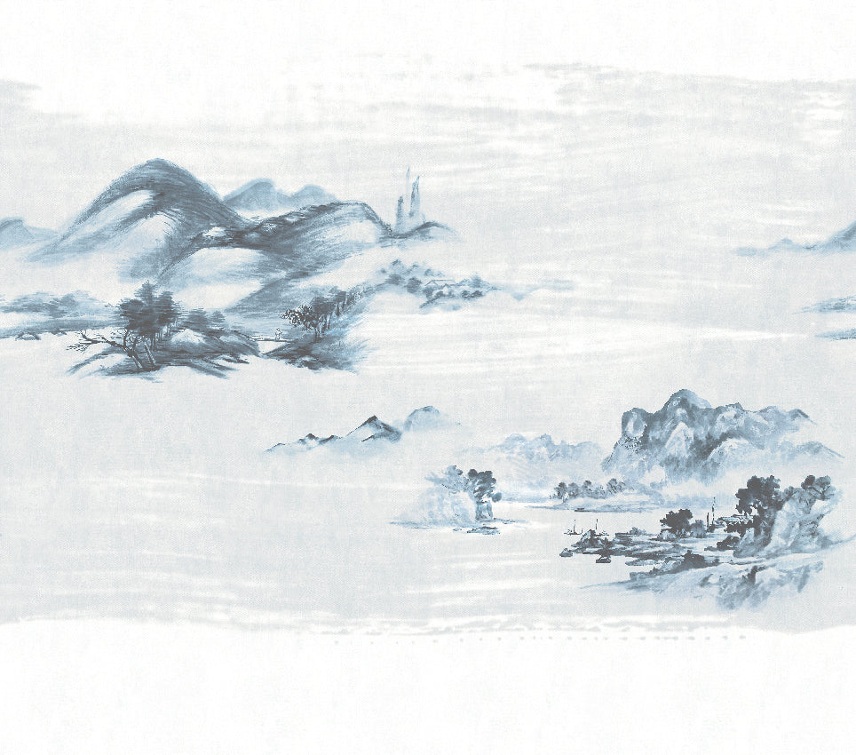 Panoramique Kawa, coloris Bleu — décor complet