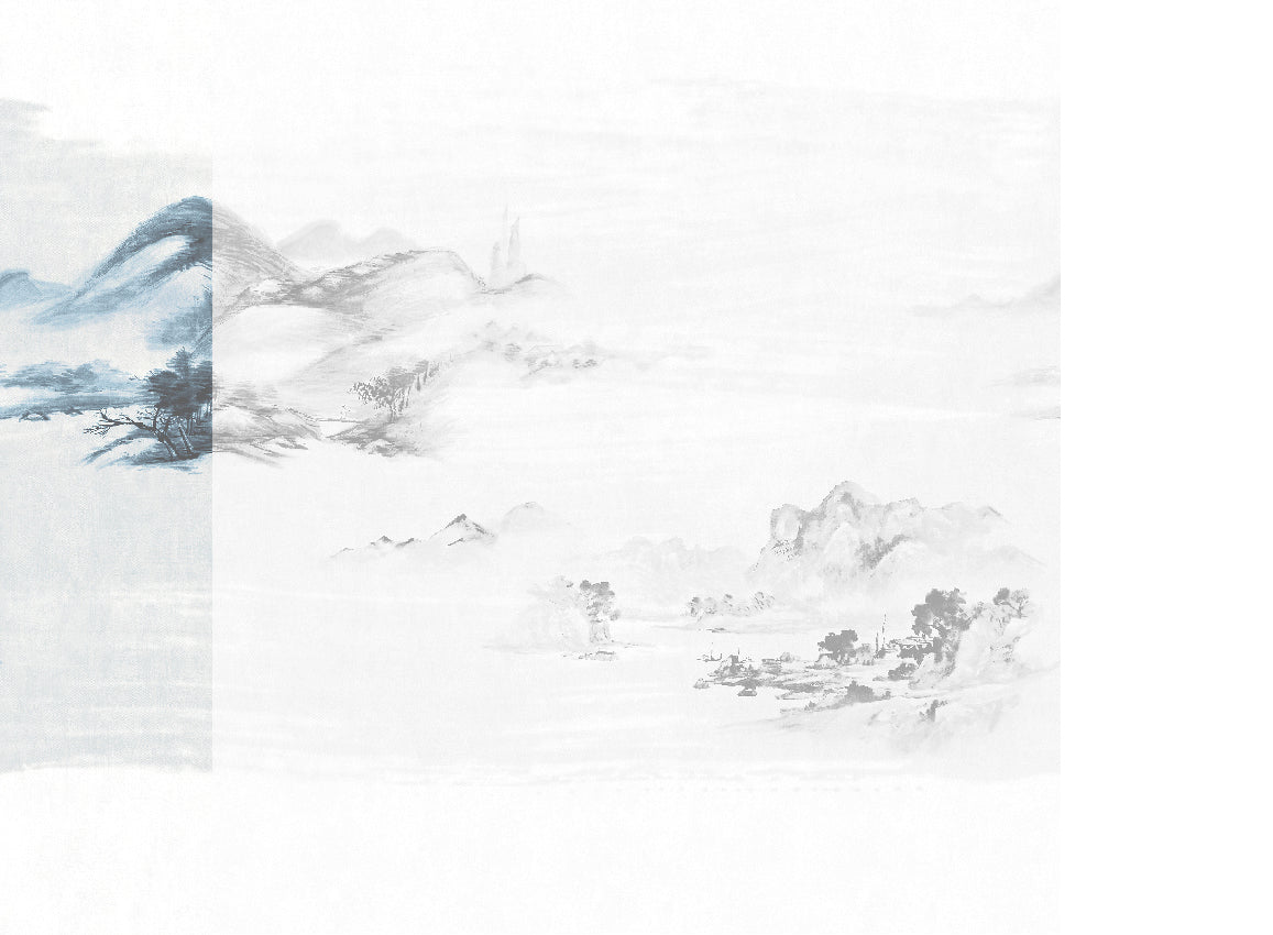 Panoramique Kawa, coloris Bleu — lé 1
