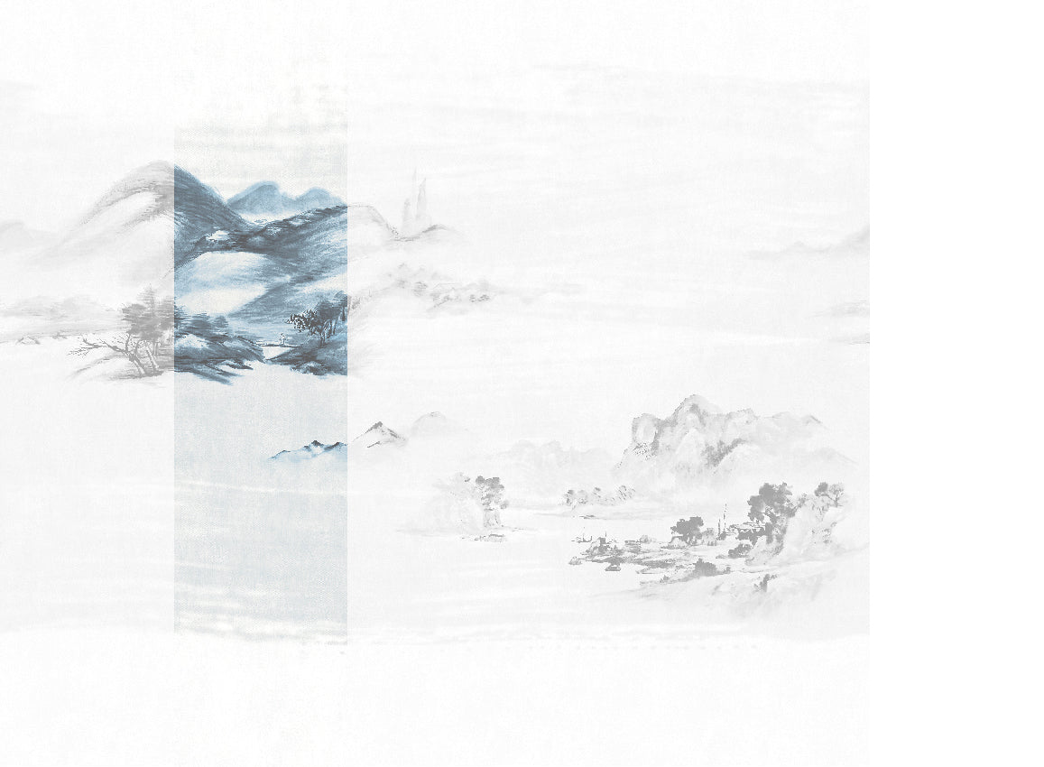 Panoramique Kawa, coloris Bleu — lé 2