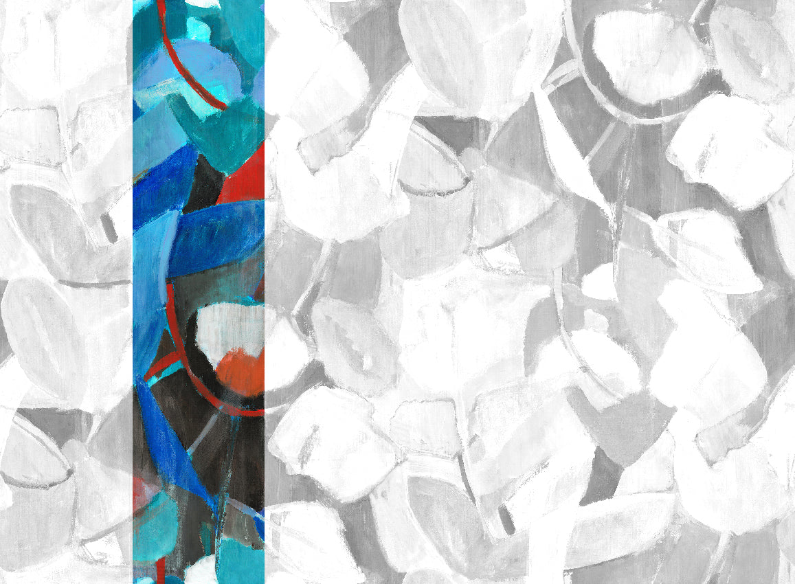 Panoramique Siwa, coloris Bleu et rouge — lé 2