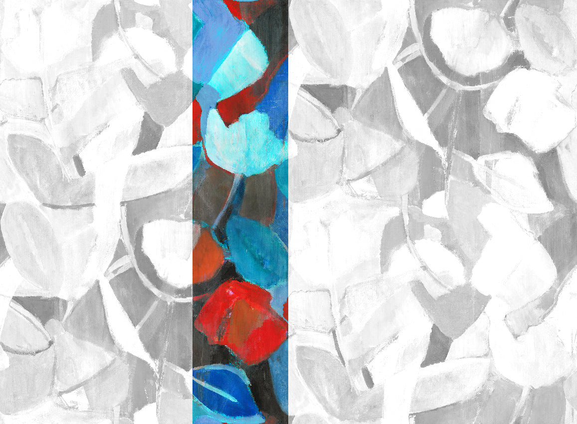 Panoramique Siwa, coloris Bleu et rouge — lé 3