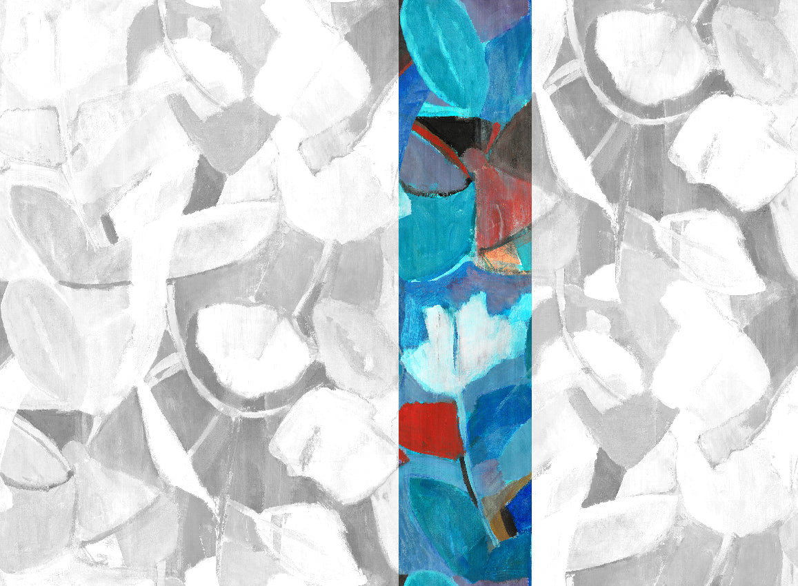 Panoramique Siwa, coloris Bleu et rouge — lé 4
