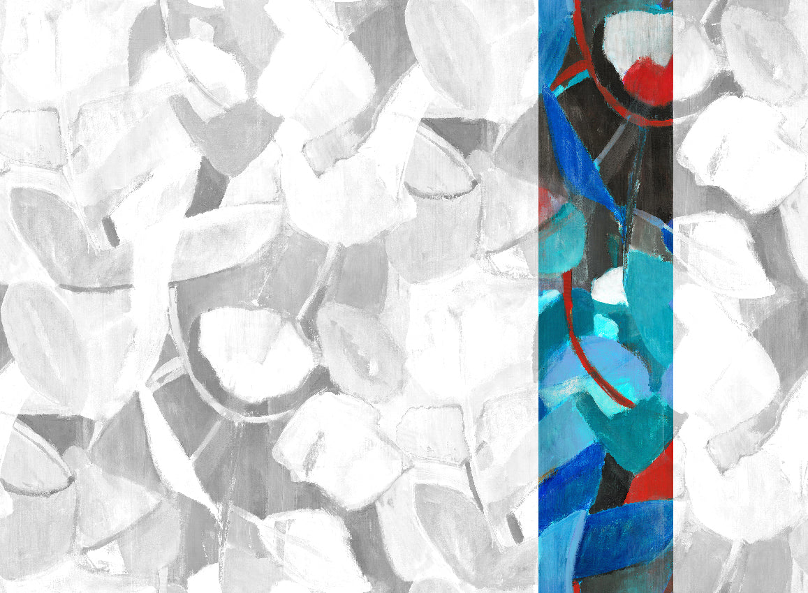 Panoramique Siwa, coloris Bleu et rouge — lé 5