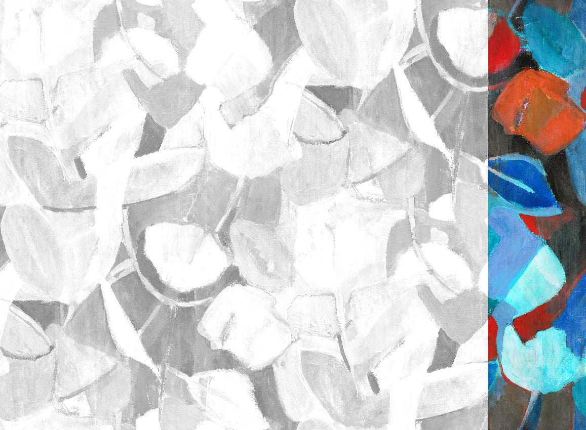 Panoramique Siwa, coloris Bleu et rouge — lé 6