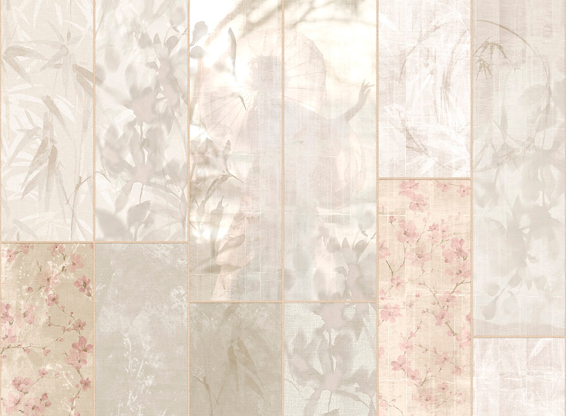 Panoramique Sumi, coloris Beige — décor complet