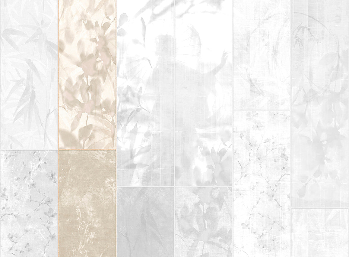 Panoramique Sumi, coloris Beige — lé 2