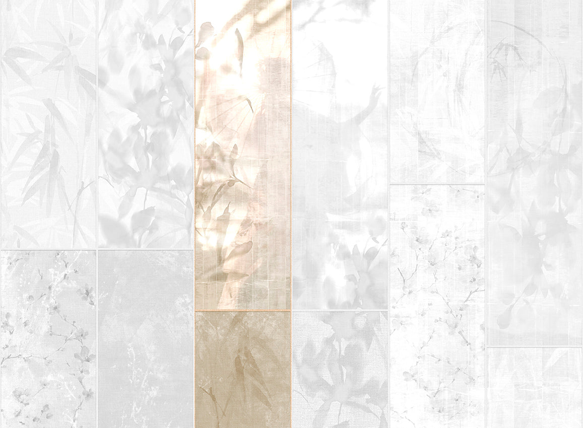 Panoramique Sumi, coloris Beige — lé 3