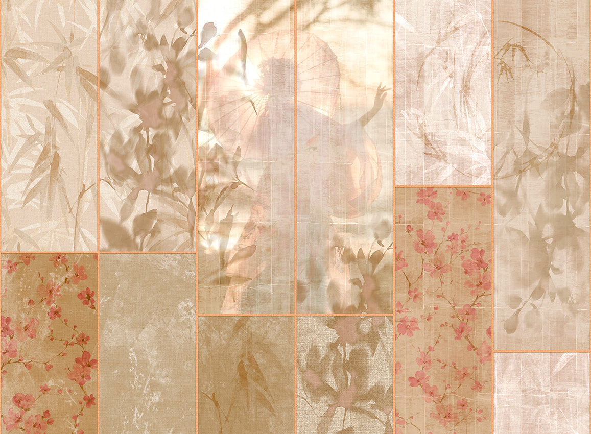 Panoramique Sumi, coloris Or — décor complet