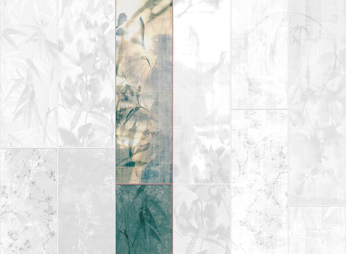 Panoramique Sumi, coloris Bleu canard — lé 3
