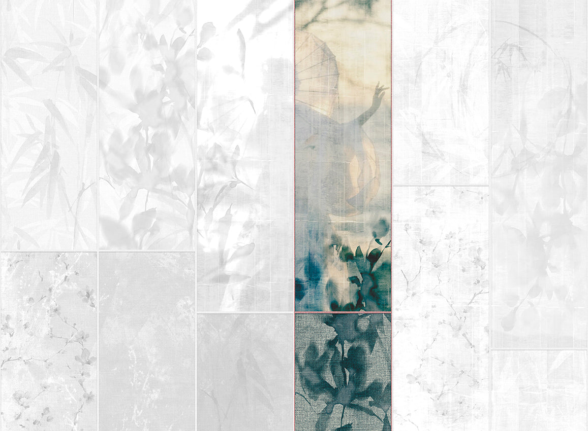 Panoramique Sumi, coloris Bleu canard — lé 4