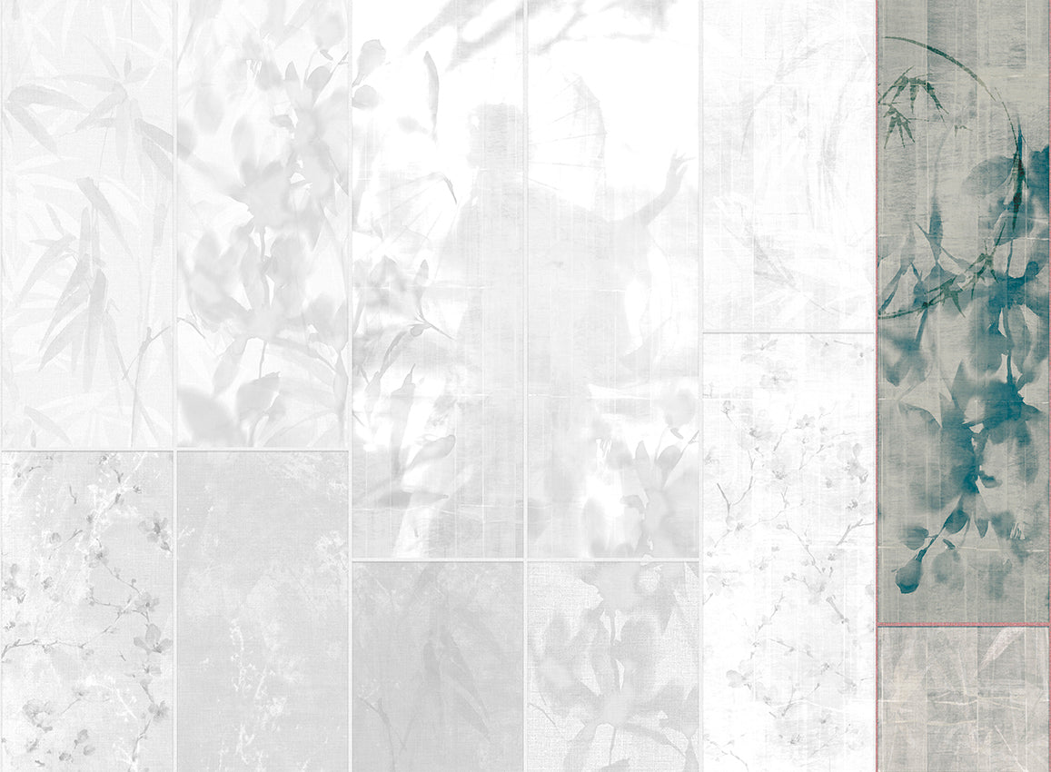 Panoramique Sumi, coloris Bleu canard — lé 6