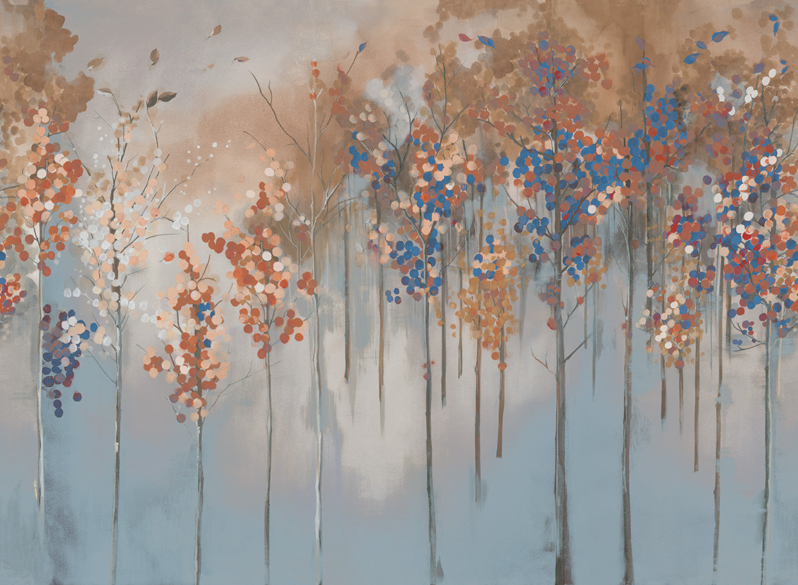 Panoramique Maples, coloris Bleu — décor complet