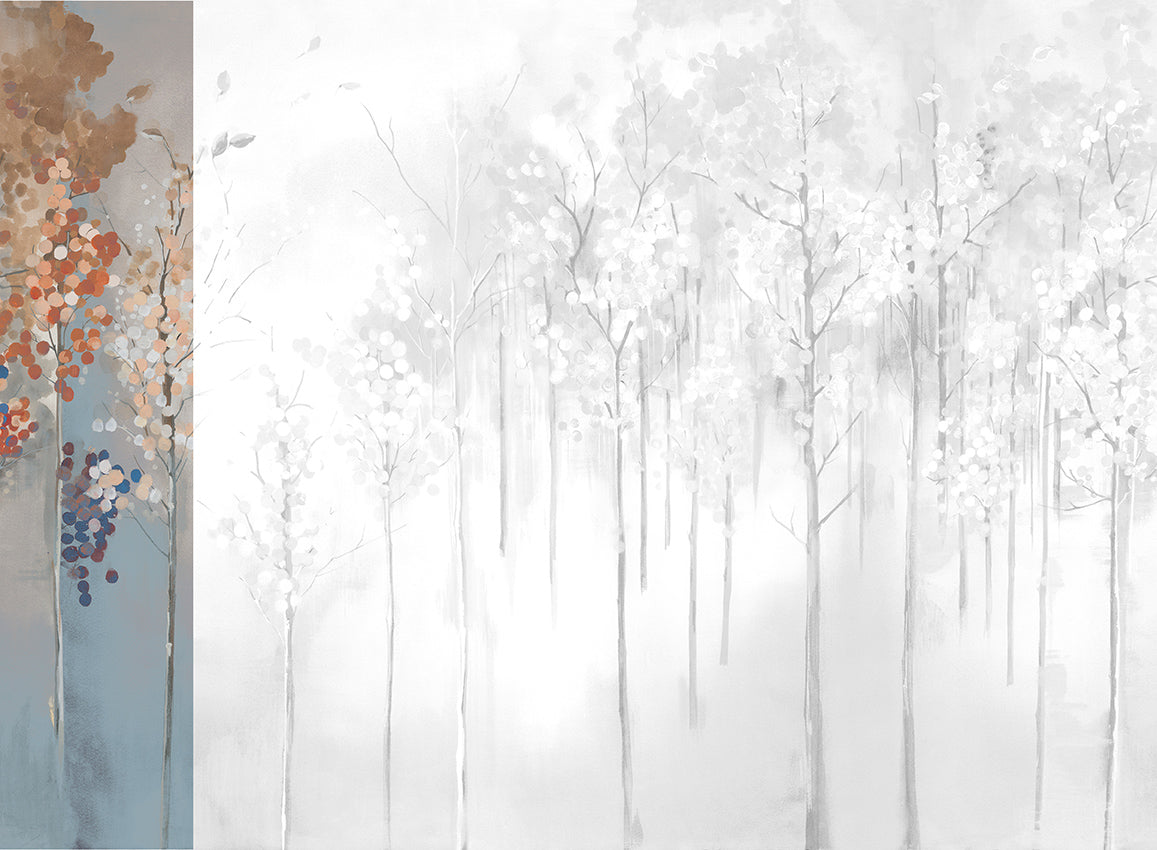 Panoramique Maples, coloris Bleu — lé 1