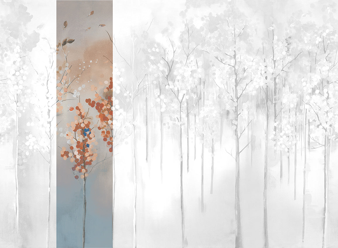 Panoramique Maples, coloris Bleu — lé 2