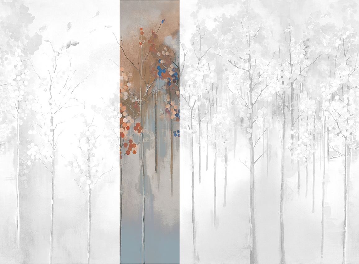 Panoramique Maples, coloris Bleu — lé 3